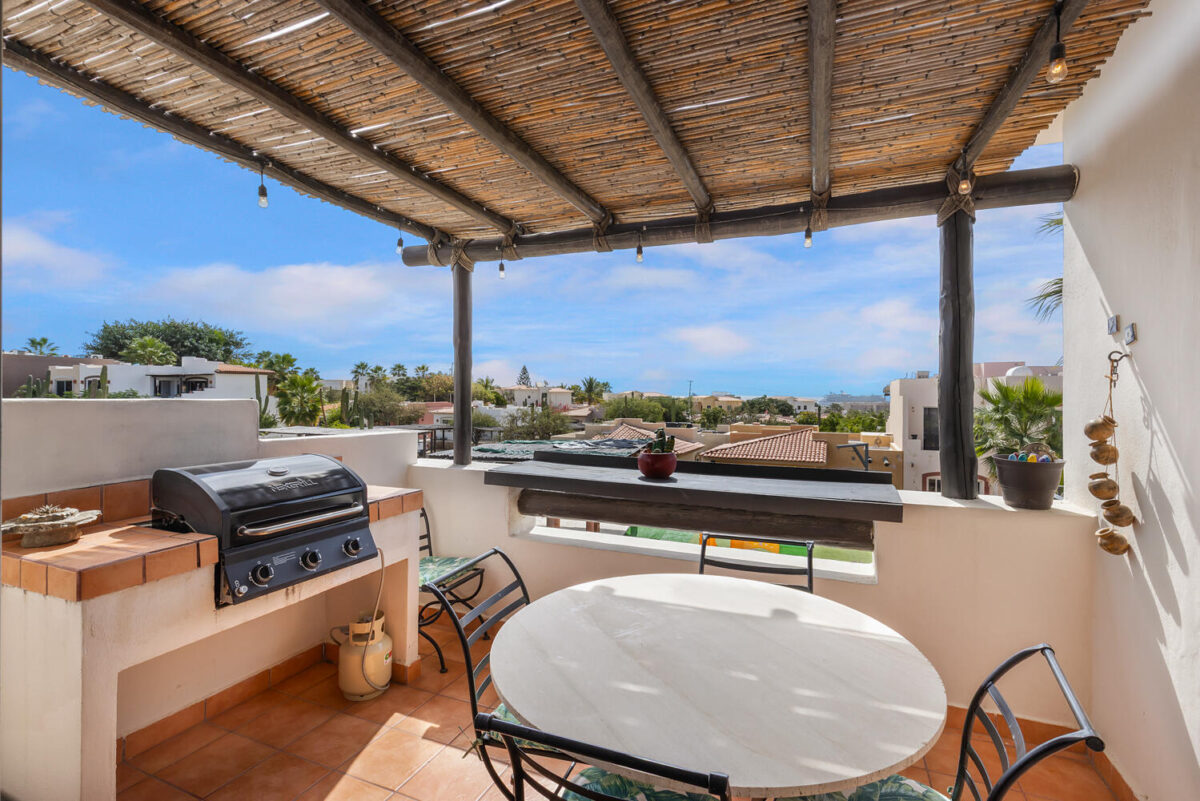 Los Cabos Villas Del Tezal Imagine waking up in the heart of Villas Del Tezal, knowing the vibrant energy of Cabo San Lucas is just five minutes away. Your experience begins the moment you arrive at the entrance, greeted by a brand-new custom front door that sets a sophisticated tone for this unique residence. Offered at – 20, Villas Del Tezal, Cabo Corridor, Cabo Corridor, BS