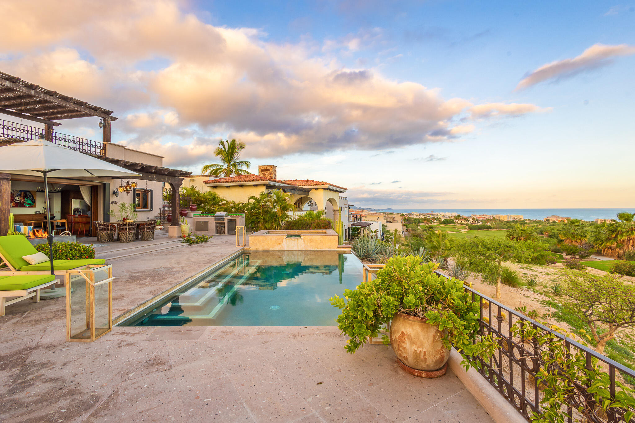 Los Cabos Cabo Colorado Discover modern luxury in this exquisitely designed home, built in 2020 and nestled within the exclusive, beachfront, private gated community of Cabo Colorado in San JosΓ© del Caboβjust 2 miles from Palmilla Beach. Enjoy the convenience of living just steps from a stunning, sandy private beach within the community.With a striking contemporary aesthetic, this residence features gleaming white marble floors, beautifully appointed marble bathrooms, and captivating ocean for sale