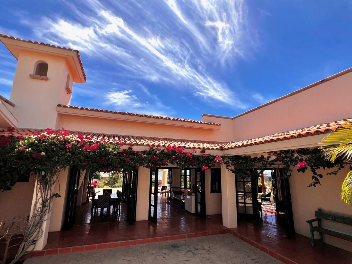 Los Cabos La Noria One of the first homes built in La Noria, within the amenity rich development of Puerto Los Cabos, this very unique two bedroom, two bath home, followed the Hacienda style's original design guidelines, with a large entry courtyard, rooms to the sides and opening to the main living area, kitchen and outdoor patio/deck.The initial concept and plans were designed with a third bedroom in mind, to be built at a different time, yet the functionality of the two bedroom house ended up suiting its owners well and thus house did not grow within the still remaining buildable area of the homesite.Subsequently, a second design concept was planned, to build a second level master bedroom with panoramic – 13B Los Frailes, San Jose del Cabo, BS