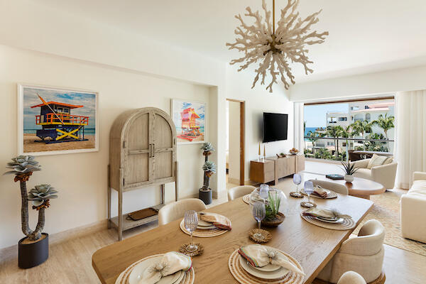 Los Cabos Cabo Costa POOL INCLUDED! This stunning 2-bedroom condo with huge deck is located on the first level in the Balandra Tower of Cabo Costa . Cabo Costa is the newest community that blends its arquitectural designs with nature. This unit has been meticulously designed and comprises two end-suite bedrooms. The property interior is designed in neutral tones to create a modern, welcoming and luxurious home yet retaining its original features. Amenities such as a Club House, Infinity pool, Gym, sundeck, Kids area, Jacuzzi, Wetbar, Snackbar & Massage area. – Paseo Malecon San Jose, San Jose del Cabo, BS