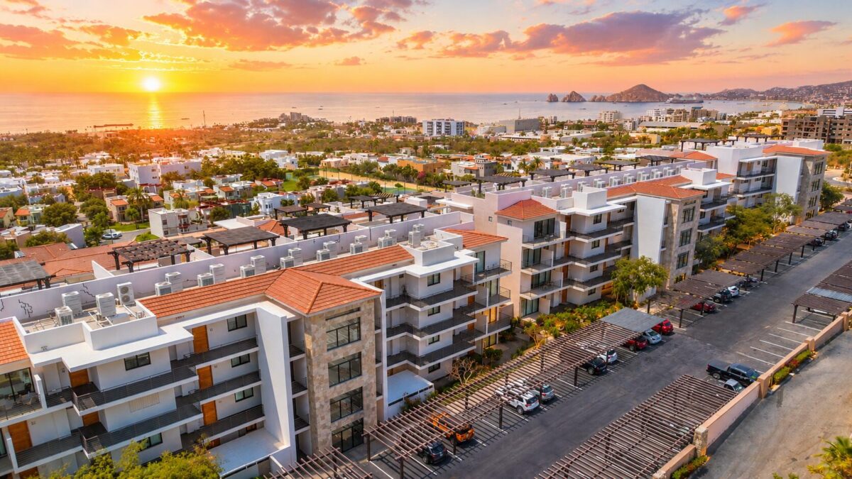 Los Cabos Las Arenas Best priced, 2 bed fully furnished condo in Las Arenas!! This property is ideally located just five minutes from the famous Medano Beach and offers convenient access to a wide selection of restaurants, supermarkets, and the Marina.The building features an impressive suite of amenities designed for comfort and relaxation, including two large swimming pools (one is semi-olympic size), firepit, large jacuzzi, and spacious lounging areas. Residents also have access to an on-site spa with a sauna and a fully equipped gym. – Tramonti Tari, Cabo Corridor, Cabo Corridor, BS