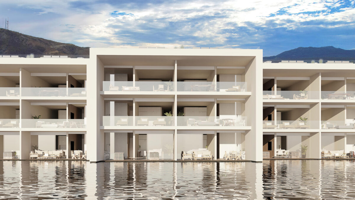 Los Cabos Cora Aqua Tower, located within Club Campestre San José del Cabo, one of Los Cabos' premier gated communities. Features 2 bedrooms, 2 full bathrooms, a guest half bath, TV room, laundry room, ocean – Paseo Del Monte Club Campestre, San Jose del Cabo, BS
